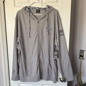Florida Gators Gray Zip-Up Thin waffle knit Hoodie